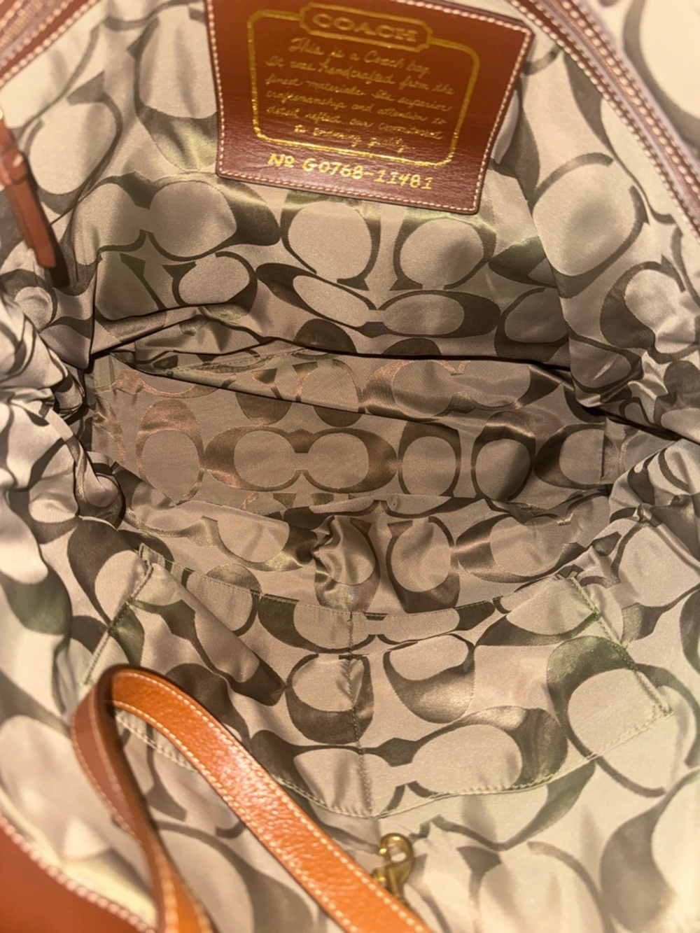 COACH Peyton Tattersall Weekender Tote Bag - Picture 9 of 13